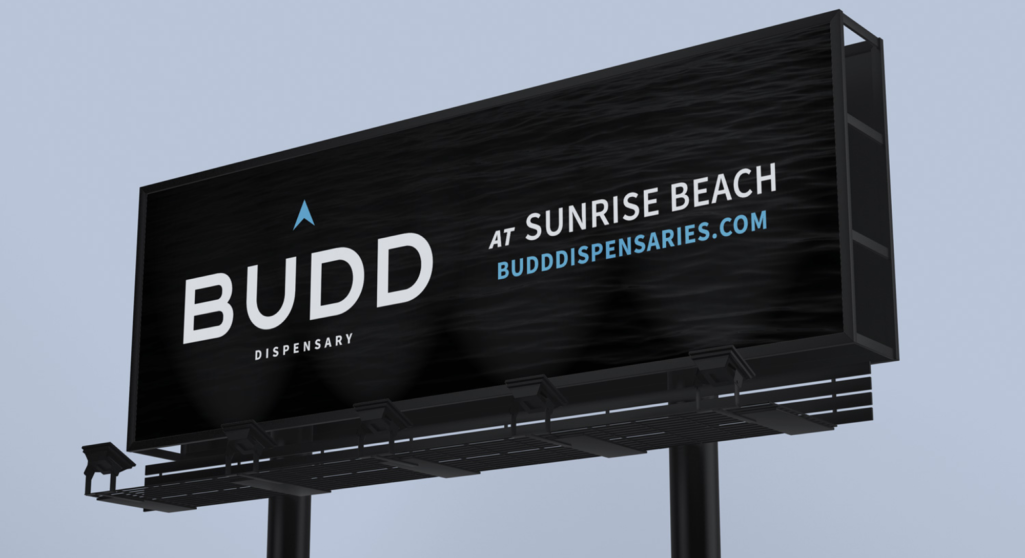 a mockup of a billboard for a marijuana client